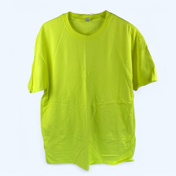 Jerzees Dri-Power Safety Yellow T-shirts Large (Lot of 4) - Picture 1 of 6